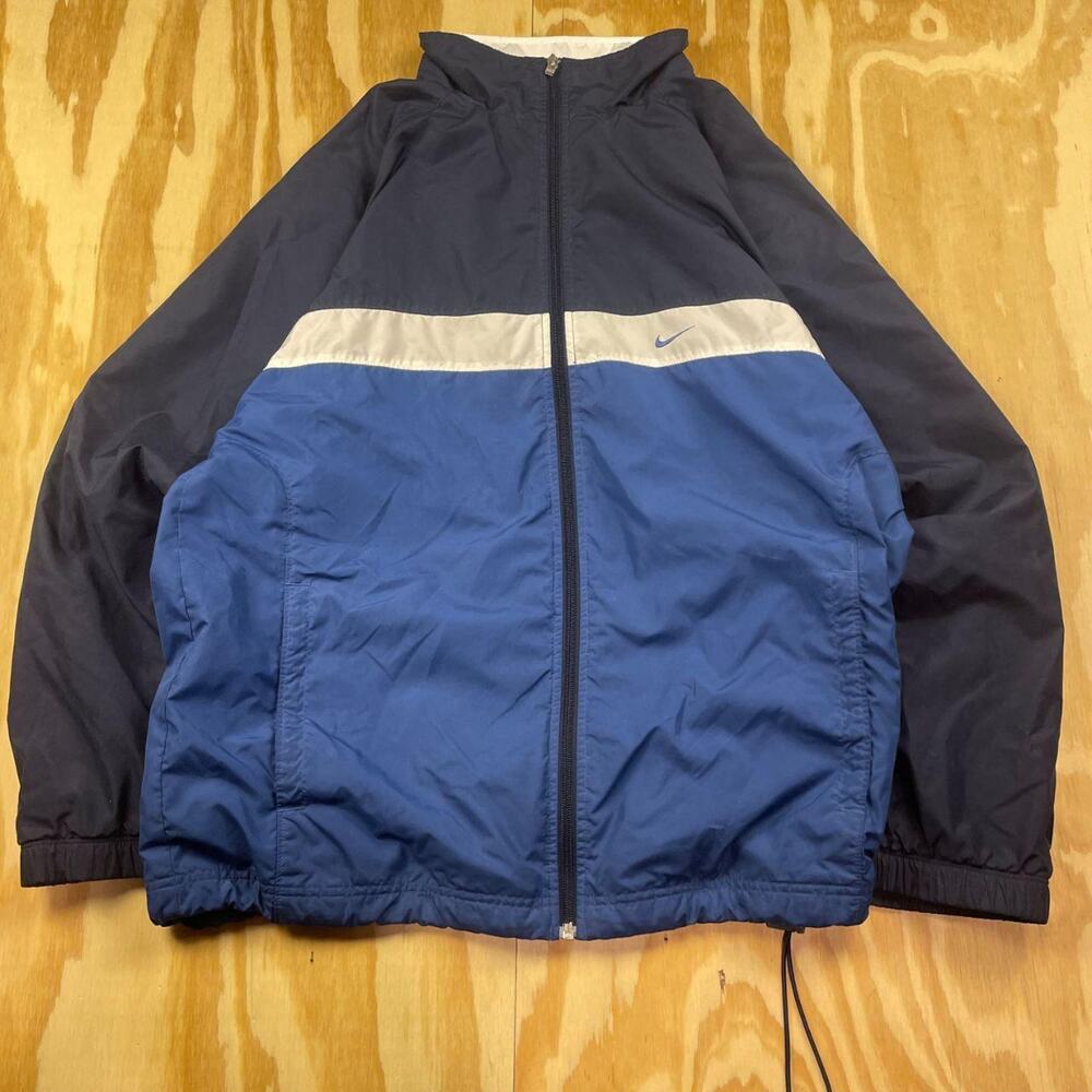 Vintage Y2K Nike Track Jacket – Blue – Men’s L – Silver Tag